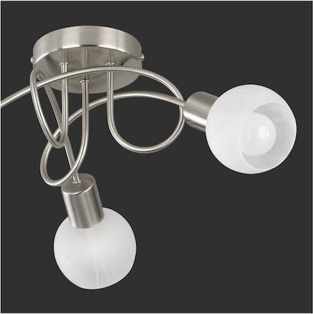 Reality Antibes Μοντέρνα Μεταλλική Πλαφονιέρα Οροφής με Ντουί E14 Ασημί 47cm