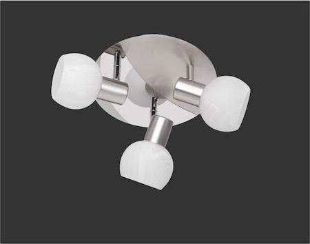 Reality Antibes Τριπλό Σποτ με Ντουί E14 Ασημί