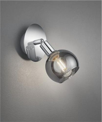 Reality Brest Μονό Σποτ με Ντουί E14 Ασημί