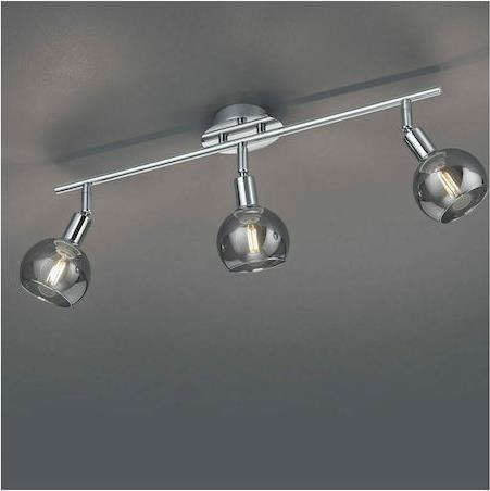 Reality Brest Τριπλό Σποτ με Ντουί E14 Ασημί