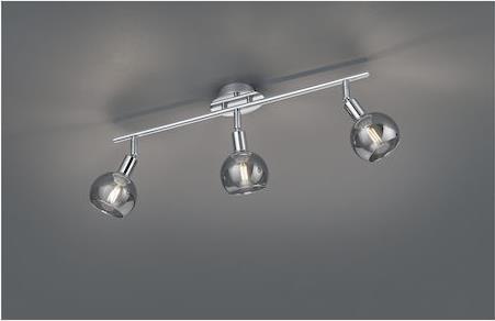 Reality Brest Τριπλό Σποτ με Ντουί E14 Ασημί