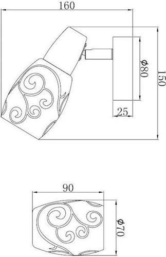 Reality Colmar Μονό Σποτ με Ντουί E14 Ασημί