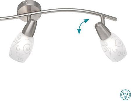 Reality Colmar Τριπλό Σποτ με Ντουί E14 Ασημί