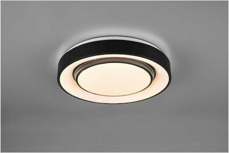 Reality Mona Μοντέρνα Μεταλλική Πλαφονιέρα Οροφής με Ενσωματωμένο LED Μαύρη 38cm