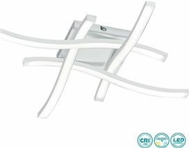 Reality Route Μοντέρνα Μεταλλική Πλαφονιέρα Οροφής με Ενσωματωμένο LED Λευκή 46cm Ματ