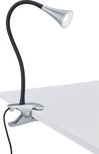 Reality Viper Φωτιστικό Γραφείου LED με Εύκαμπτο Βραχίονα Υ35cm και Κλιπ Ασημί