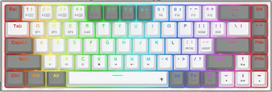 Redragon Castor Pro K631RGB-Pro-WG Ασύρματο Gaming Μηχανικό Πληκτρολόγιο 65% με Custom διακόπτες και RGB φωτισμό Αγγλικό US Λευκό-Γκρι 28.01.0063