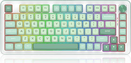 Redragon Cyrus PRO K681MG-RGB-Pro Ασύρματο Gaming Μηχανικό Πληκτρολόγιο 75% με RGB φωτισμό Αγγλικό US Πράσινο 28.01.0057