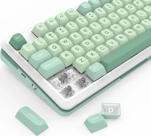 Redragon Cyrus PRO K681MG-RGB-Pro Ασύρματο Gaming Μηχανικό Πληκτρολόγιο 75% με RGB φωτισμό Αγγλικό US Πράσινο 28.01.0057