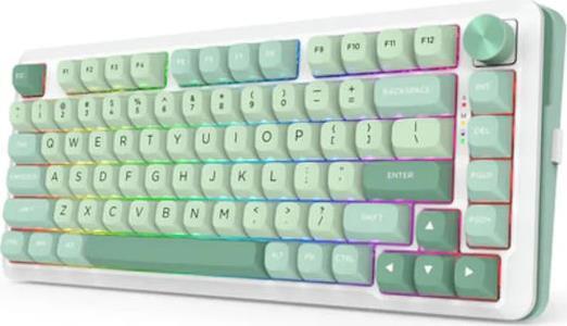 Redragon Cyrus PRO K681MG-RGB-Pro Ασύρματο Gaming Μηχανικό Πληκτρολόγιο 75% με RGB φωτισμό Αγγλικό US Πράσινο 28.01.0057