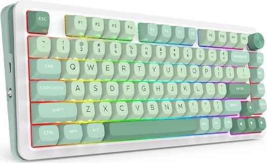 Redragon Cyrus PRO K681MG-RGB-Pro Ασύρματο Gaming Μηχανικό Πληκτρολόγιο 75% με RGB φωτισμό Αγγλικό US Πράσινο 28.01.0057