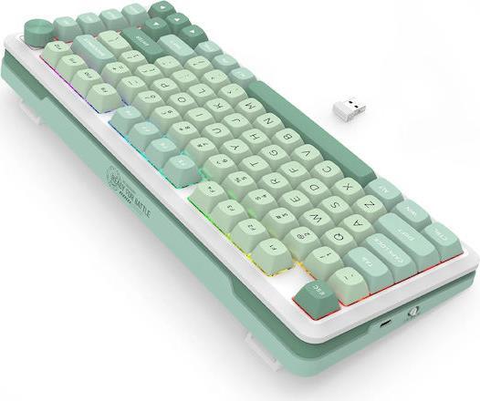 Redragon Cyrus PRO K681MG-RGB-Pro Ασύρματο Gaming Μηχανικό Πληκτρολόγιο 75% με RGB φωτισμό Αγγλικό US Πράσινο 28.01.0057