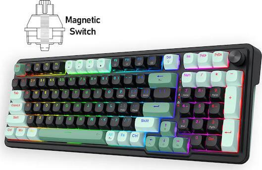 Redragon Eisa K686BG-RGB-M Gaming Μηχανικό Πληκτρολόγιο με Magnetic διακόπτες και RGB φωτισμό International English Μαύρο 28.01.0081