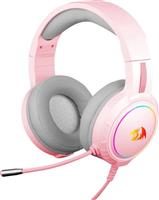 Redragon H270P Mento Over Ear Gaming Headset με σύνδεση 2x3.5mm-USB Ροζ 28.02.0026