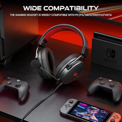 Redragon H541 Over Ear Gaming Headset με σύνδεση 3.5mm-USB for Nintendo Switch, PC, XBOX 28.02.0028