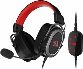 Redragon Helios H710 Over Ear Gaming Headset με σύνδεση USB Κόκκινο 28.02.0004