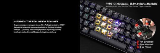 Redragon K530 Draconic Pro Ασύρματο Gaming Μηχανικό Πληκτρολόγιο 60% με Custom Brown διακόπτες και RGB φωτισμό International English 28.01.0084