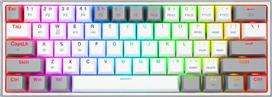 Redragon K617 FIZZ Gaming Μηχανικό Πληκτρολόγιο 60% με Custom Red διακόπτες και RGB φωτισμό Αγγλικό US Λευκό 28.01.0017