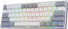Redragon K617 FIZZ Gaming Μηχανικό Πληκτρολόγιο 60% με Custom Red διακόπτες και RGB φωτισμό (Αγγλικό US) Λευκό 28.01.0017