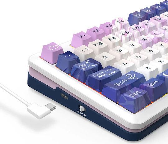 Redragon K681ACG-RGB-PRO Ασύρματο Gaming Μηχανικό Πληκτρολόγιο 75% με RGB φωτισμό Αγγλικό US Πολύχρωμο 28.01.0067