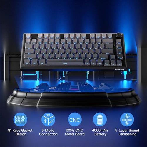 Redragon K687GG-RGB-PRO Ασύρματο Gaming Μηχανικό Πληκτρολόγιο 65% με Custom Linear διακόπτες και RGB φωτισμό Αγγλικό US 28.01.0068
