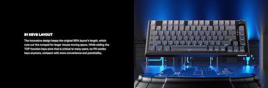 Redragon K687GG-RGB-PRO Ασύρματο Gaming Μηχανικό Πληκτρολόγιο 65% με Custom Linear διακόπτες και RGB φωτισμό Αγγλικό US 28.01.0068