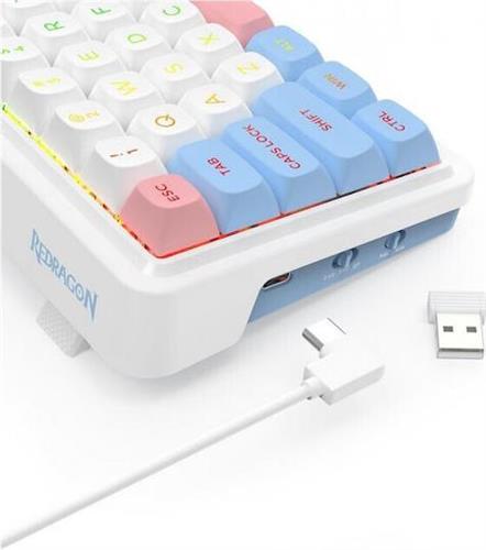 Redragon K709WBP-RGB-PRO Ασύρματο Gaming Μηχανικό Πληκτρολόγιο 65% με RGB φωτισμό Αγγλικό US 28.01.0072
