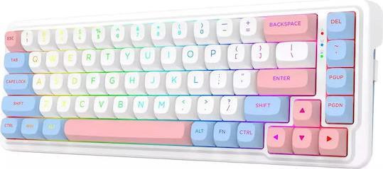 Redragon K709WBP-RGB-PRO Ασύρματο Gaming Μηχανικό Πληκτρολόγιο 65% με RGB φωτισμό Αγγλικό US 28.01.0072