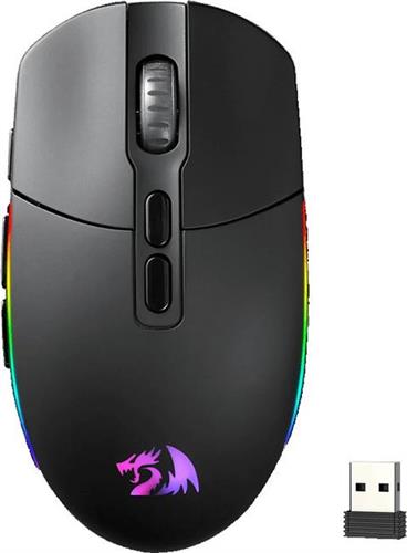 Redragon M719RGB-PRO Invader Ασύρματο RGB Gaming Ποντίκι 10000 DPI Μαύρο 28.00.0021