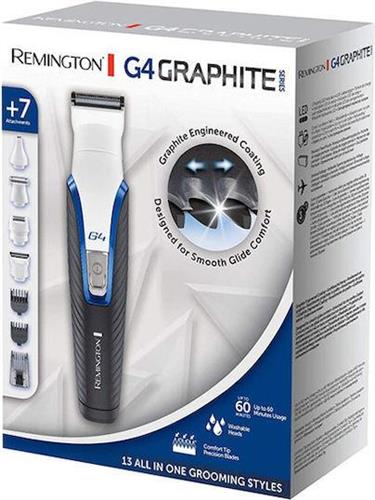 Remington PG4000 G4 Graphite Series Σετ Επαναφορτιζόμενης Κουρευτικής Μηχανής Μαύρο-Λευκό