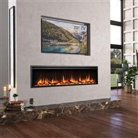 Richen Insert 183 Επιτοίχιο Ηλεκτρικό Τζάκι 2000W 183x48cm Μαύρο