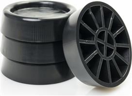 Roller 00679 Αντικραδασμικά Πέλματα Πλυντηρίου-Στεγνωτηρίου από Πλαστικό Μαύρα Σετ 4τμχ 