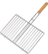 Roller 41031 Χρωμίου με Ξύλινη Λαβή για Ψηστιέρα 1200W Ορθογώνια 38x24.5cm