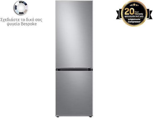Samsung RB34C6B2ES9/EF BeSpoke Ψυγειοκαταψύκτης 344lt Total NoFrost Υ185.3xΠ59.5xΒ65.8cm Ασημί