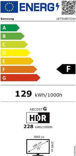 Samsung UE75U8072HUXXH Smart Τηλεόραση 75