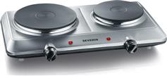 Severin DK 1014 Επιτραπέζια Εστία Εμαγιέ Διπλή Inox