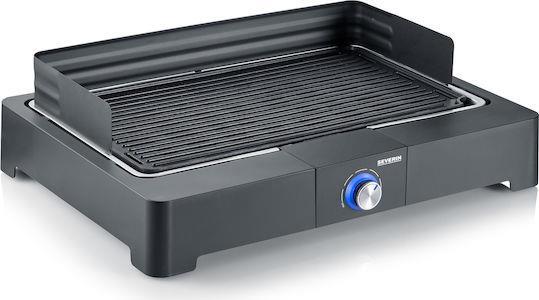 Severin Επιτραπέζια Ηλεκτρική Ψησταριά Σχάρας 2200W με Ρυθμιζόμενο Θερμοστάστη 44.5x26cm 8567