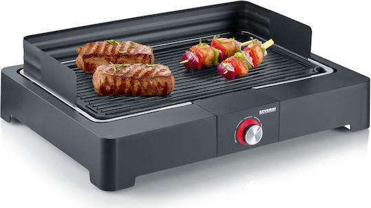 Severin Επιτραπέζια Ηλεκτρική Ψησταριά Σχάρας 2200W με Ρυθμιζόμενο Θερμοστάστη 44.5x26cm 8567