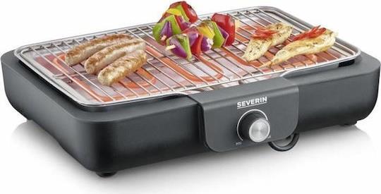 Severin PG 8554 Επιτραπέζια Ηλεκτρική Ψησταριά Σχάρας 2300W με Ρυθμιζόμενο Θερμοστάτη 37x29cm
