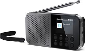 Sharp 15-DRP520GY Osaka Ραδιοφωνάκι Επαναφορτιζόμενο DAB+ με Bluetooth και USB Γκρι