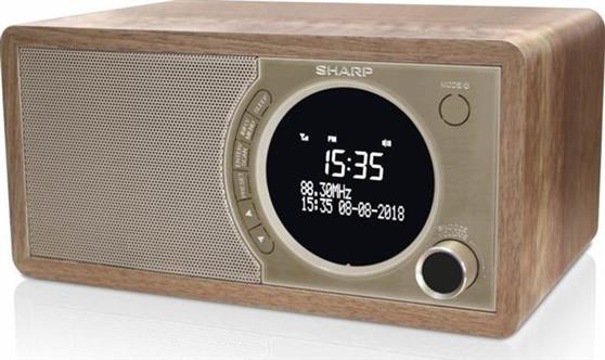 Sharp Επιτραπέζιο Ραδιόφωνο Ρεύματος DAB+ με Bluetooth Καφέ 15-DR450BR