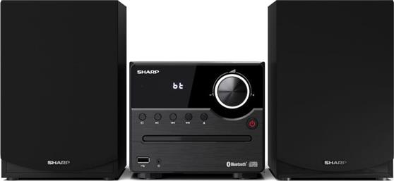 Sharp Ηχοσύστημα 2.0 45W με Digital Media/CD Player και Bluetooth Μαύρο 15-XLB512BK