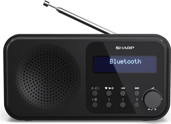 Sharp Tokyo Φορητό Ραδιόφωνο Επαναφορτιζόμενο DAB+ με Bluetooth και USB Midnight Black 15-DRP420BK