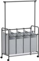 Songmics Καλάθι Απλύτων Μεταλλικό Γκρι RLS44GS