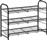Songmics Μεταλλική Παπουτσοθήκη με 3 Ράφια Μαύρη 68.5x27.5x49.5cm LMR066B01
