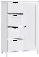 Songmics Ντουλάπι Μπάνιου με 4 Συρτάρια Μ55xΒ30xΥ81cm Λευκό LHC41W