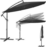 Songmics Ομπρέλα Δαπέδου Στρογγυλή Μεταλλική Γκρι με Βάση Στήριξης Φ3m GPU116G01V1