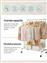 Songmics Τροχήλατη Κρεμάστρα Δαπέδου από Μέταλλο σε Ασημί Χρώμα 103.5x52.5x155cm HSR107E01