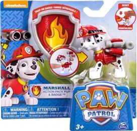 Spin Master Παιχνίδι Μινιατούρα Paw Patrol Action Pack Pup-Marshall 20126394