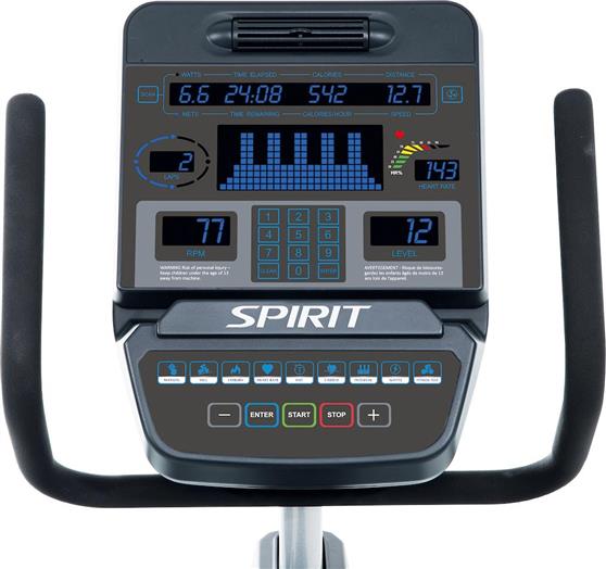 Spirit CR900 Καθιστό Ποδήλατο Γυμναστικής Μαγνητικό με Ροδάκια